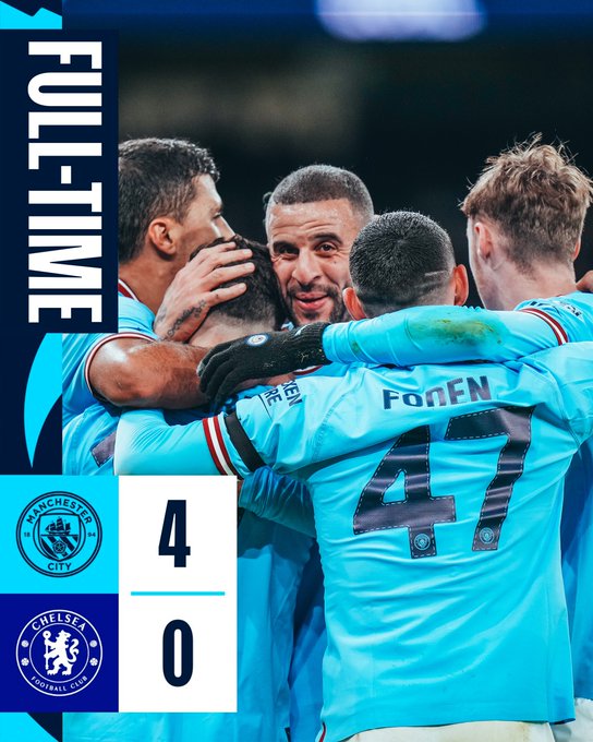 Highlights: Manchester City 4-0 Chelsea